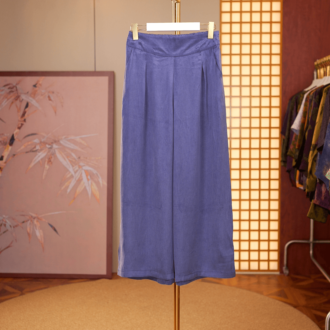 [景华水悦-阔腿裤] 新中式国风女士长裤阔腿裤