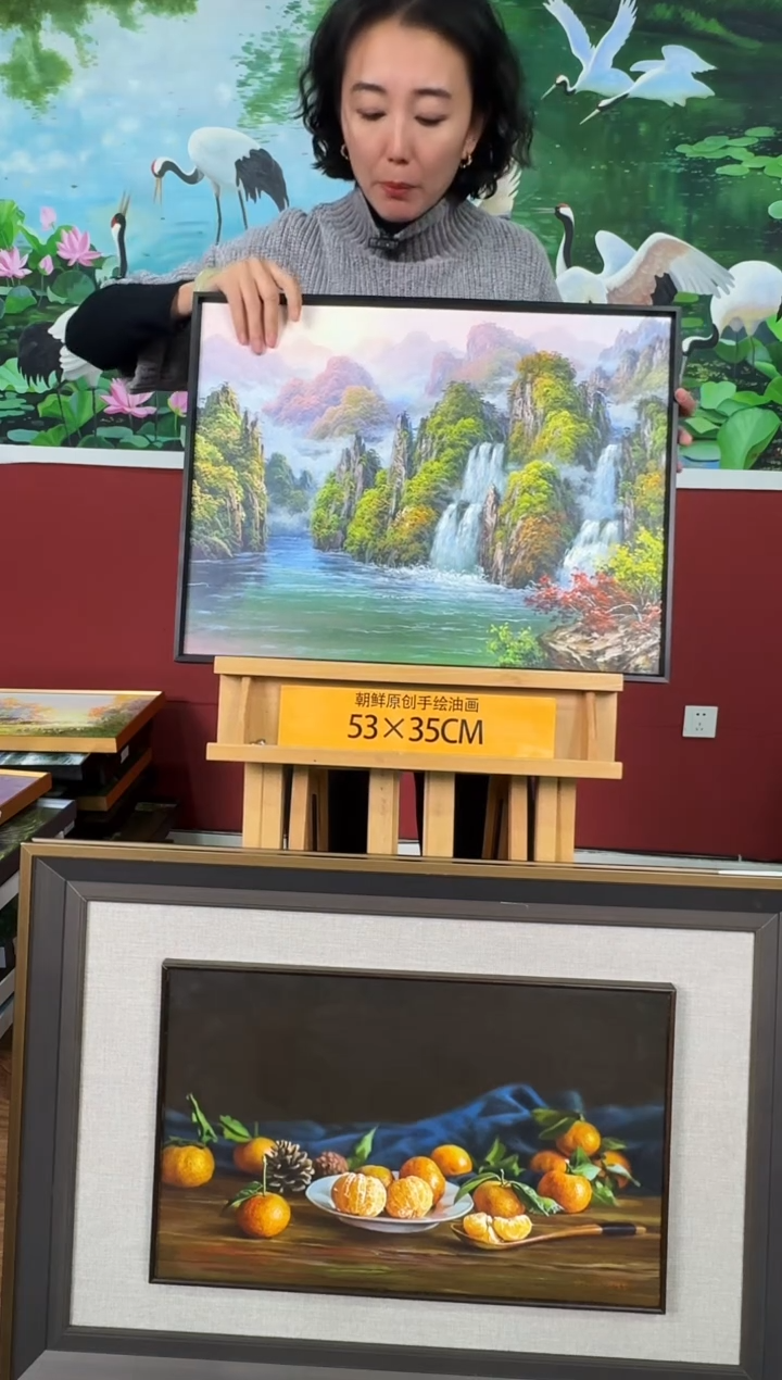 油画【212号】约53*35cm丨朝鲜原创纯手绘孤品油画丨顺丰包邮