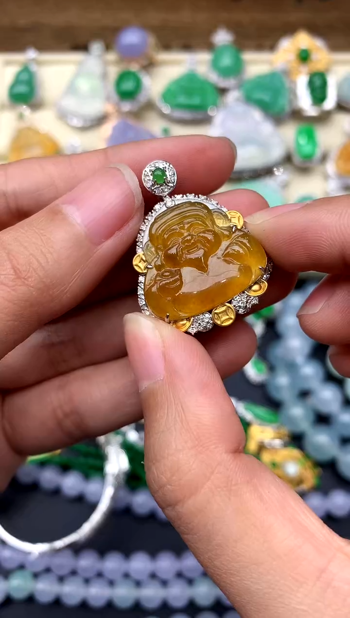 【闪购商品】翡翠颈饰18K金镶嵌301-中国好珍宝