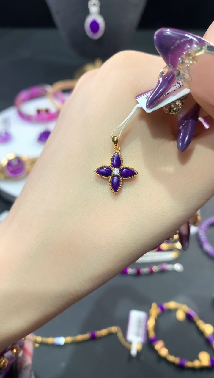 苏纪石（舒俱来）银S925镶嵌.吊坠