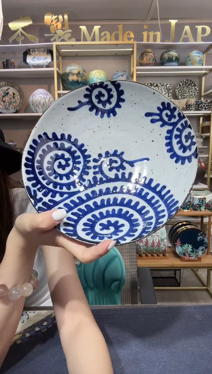 陶瓷太唐草深盘21cm两支