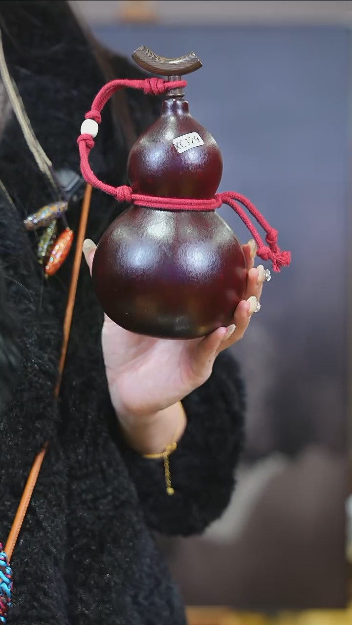 【闪购商品】XC129大漆酒葫芦不包手串及旋转底座