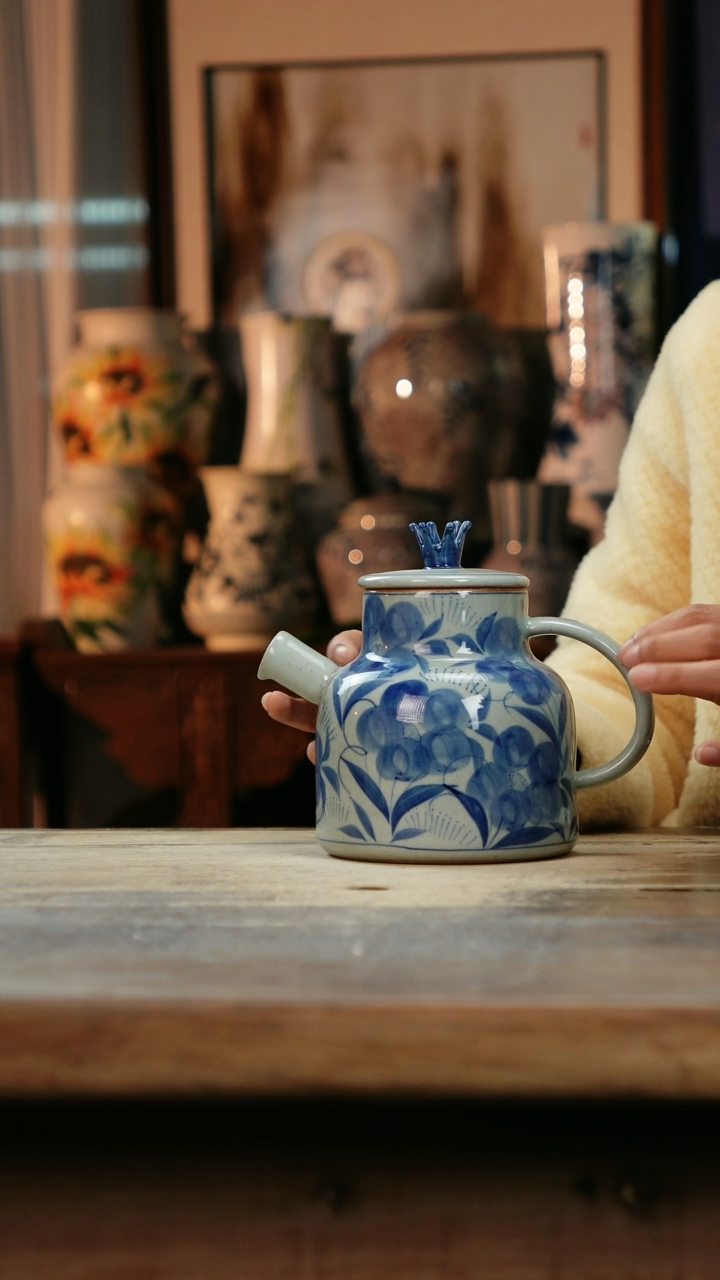 【闪购商品】瓷片景德镇纯手工釉下彩精品花瓶