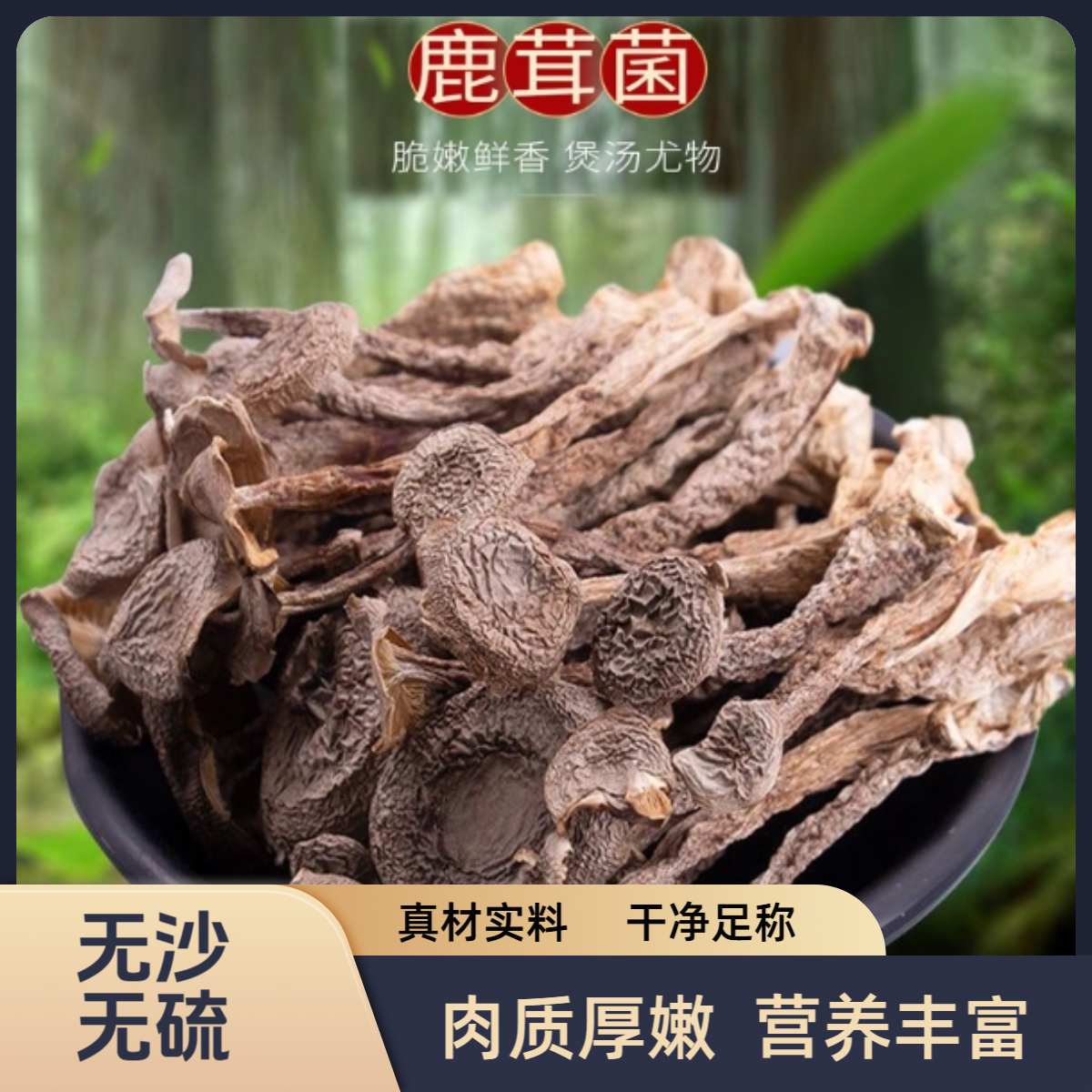 新鲜云南高山鹿茸菇今年干货煲汤煮菜食材脆脆菇蘑菇香菇商超品质