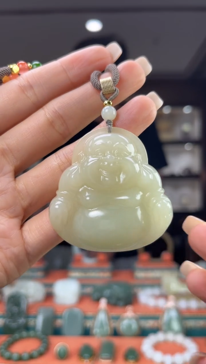 和田玉未镶嵌颈饰佩佩50mm左右