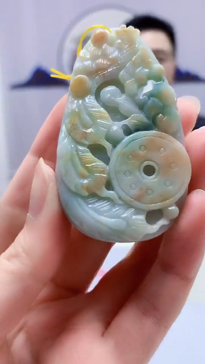 【闪购商品】定制翡翠未镶嵌5153zm-毛货挂件138凤凰