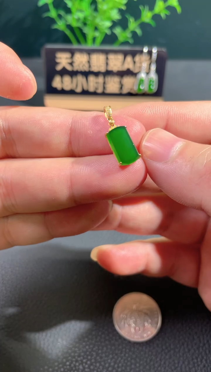 【闪购商品】翡翠颈饰18K金镶嵌翡翠