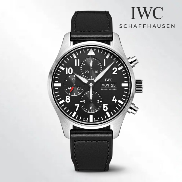 99新 IWC/万国 飞行员计时/表径43mm/公价47700元/正装计时男表