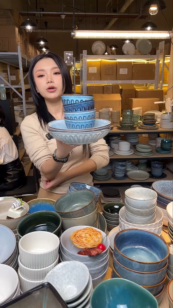 瓷148【瑕疵】外贸尾货窑变釉下彩