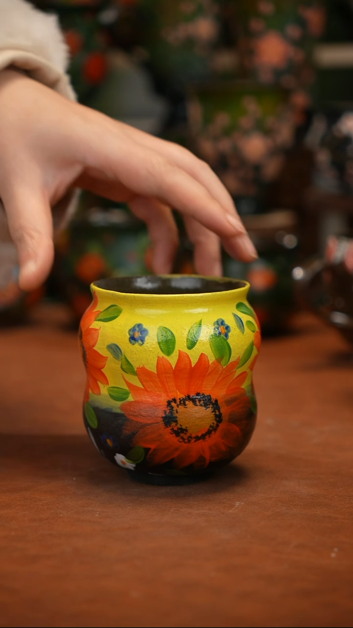 紫砂油画釉下彩手绘
