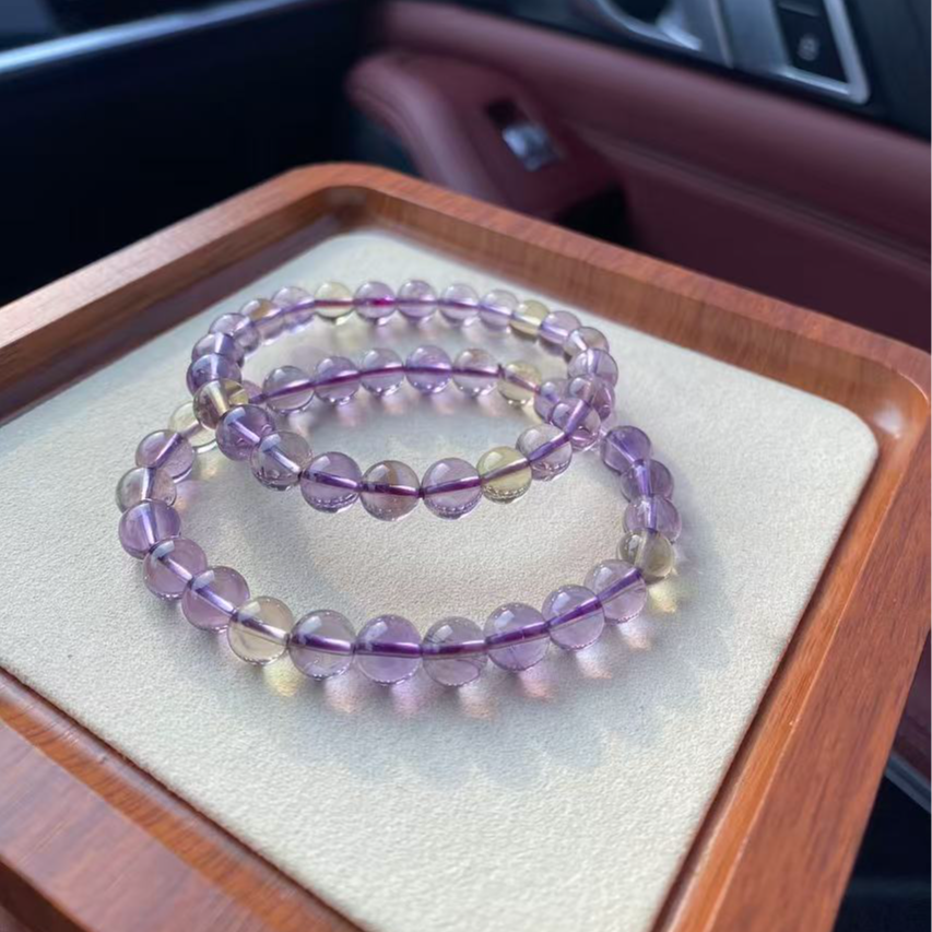 天然净体巴西紫黄晶手串多样性发其一【木槿花】107