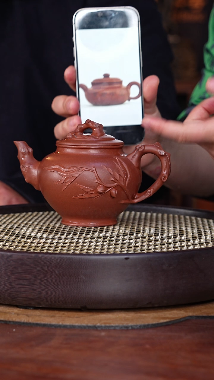 【闪购商品】紫砂茶壶万兆元13-45底槽清桃报春