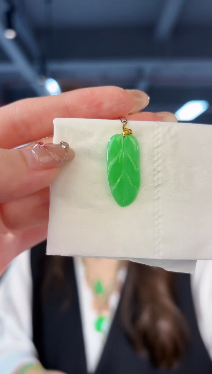 【闪购商品】翡翠颈饰18K金镶嵌缅料A货/支持复检/一件