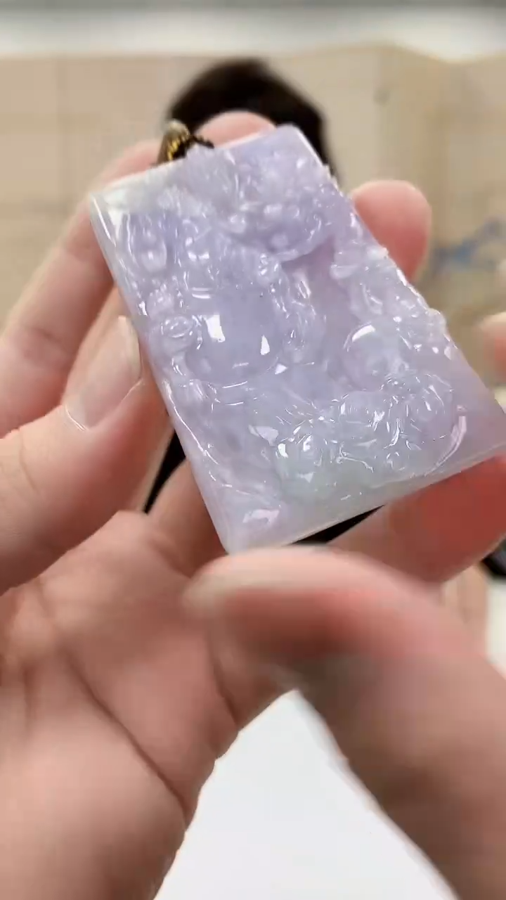 【闪购商品】定制翡翠未镶嵌4829bb-毛货挂件64