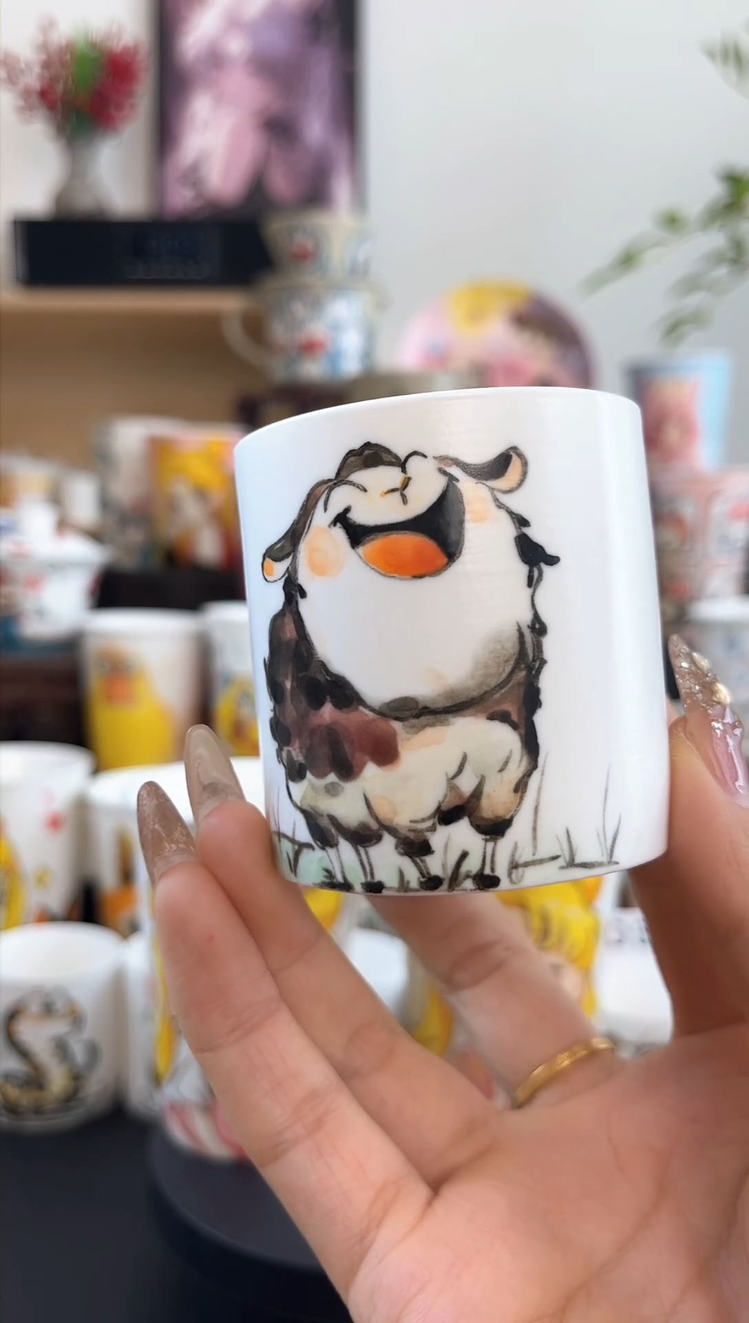 【闪购商品】摆件笙笙漫手工手绘小杯杯