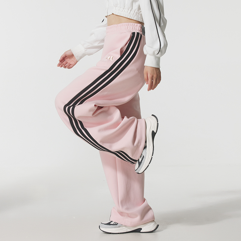 adidas阿迪达斯女裤2025秋新款宽松运动裤时尚休闲香蕉裤针织长裤
