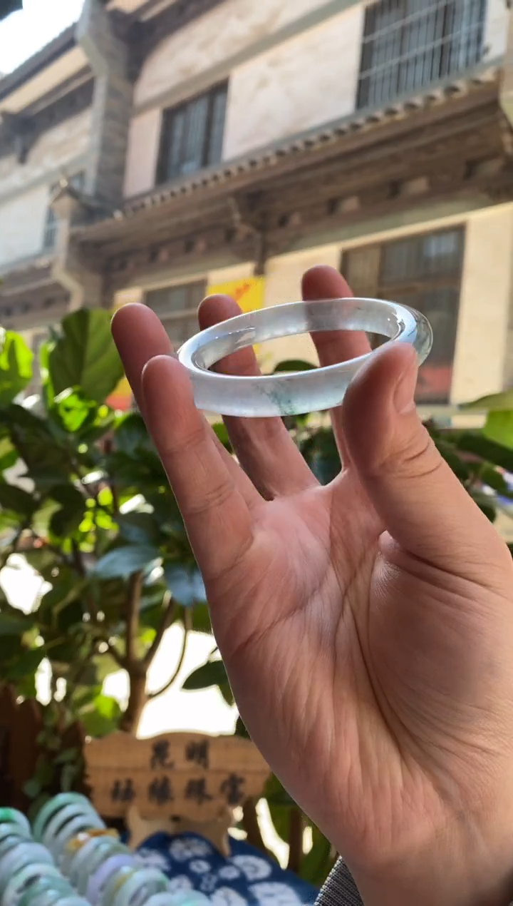 未镶嵌手镯（圆镯）翡翠54圆条