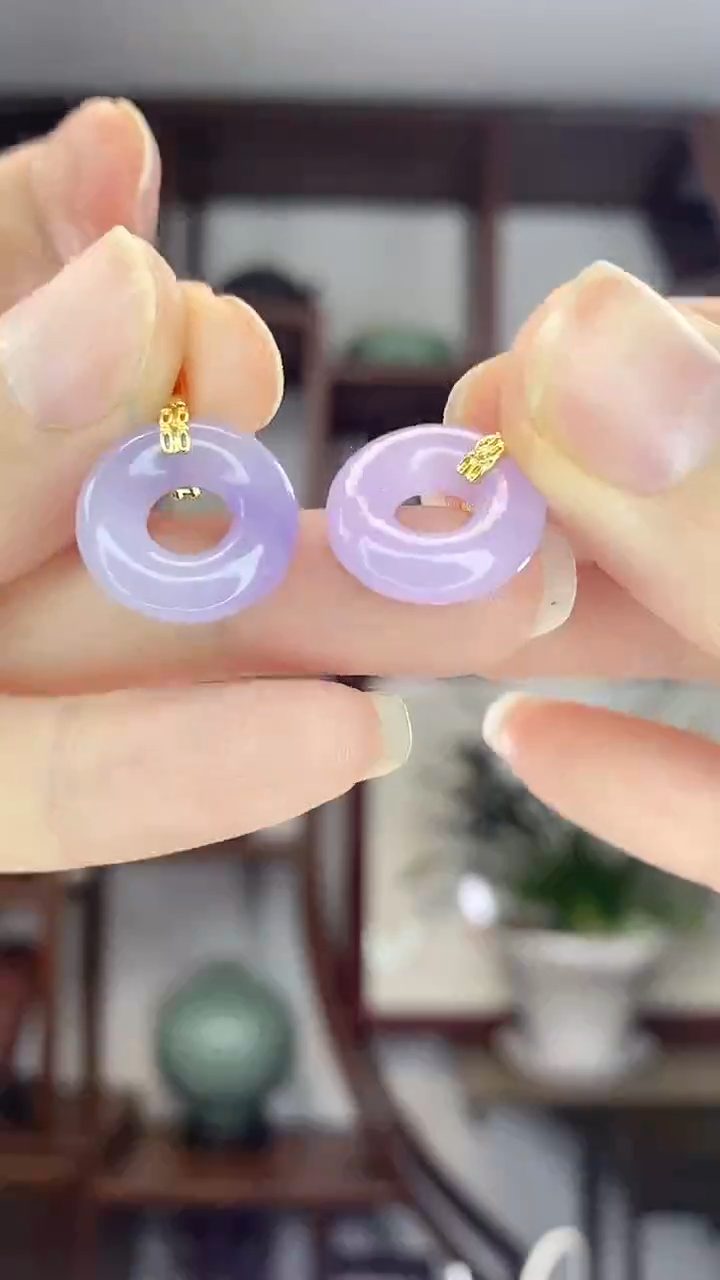 翡翠未镶嵌吊坠(赠链)多样性紫翡甜甜圈X78