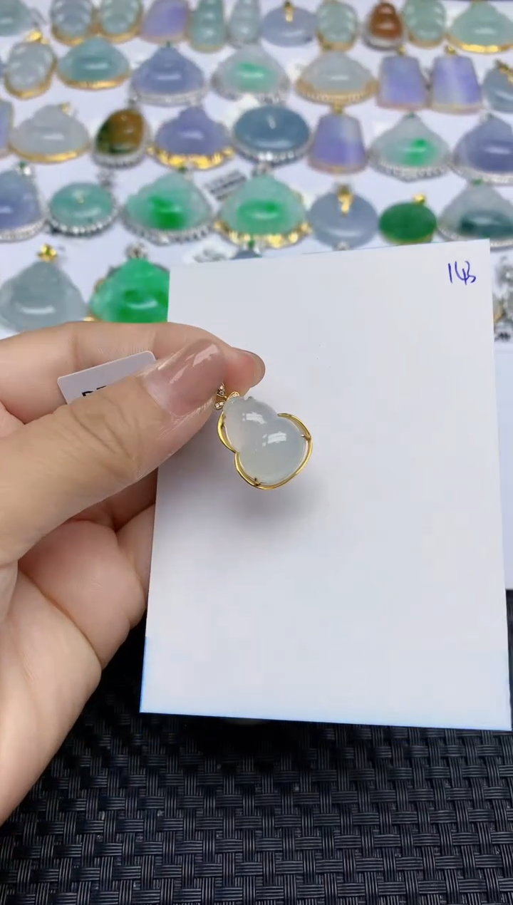 【闪购商品】翡翠颈饰18K金镶嵌天然A货翡翠 142