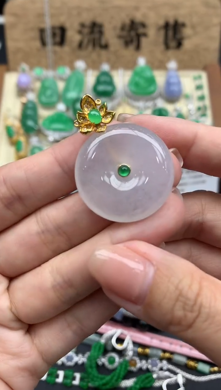 【闪购商品】翡翠颈饰18K金镶嵌463-中国好珍宝