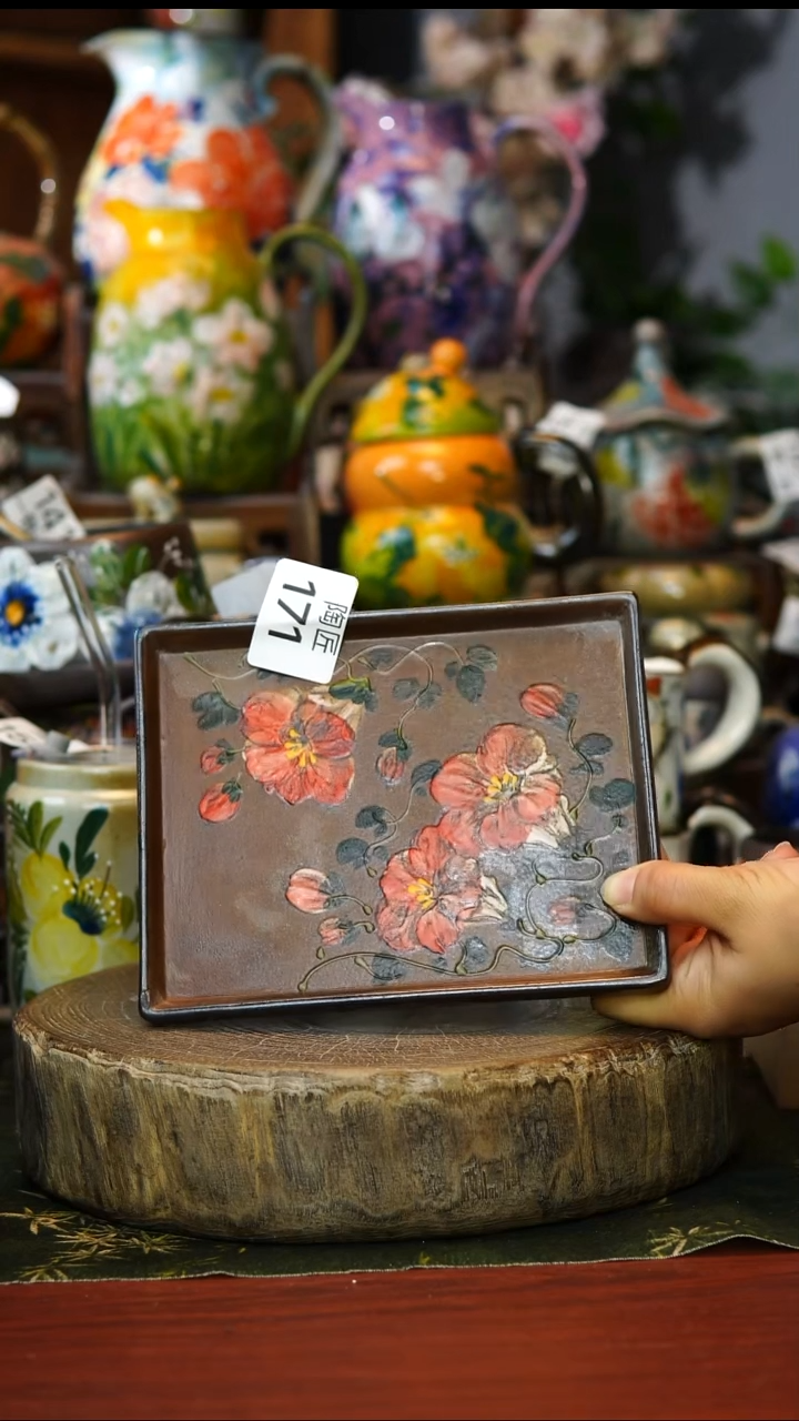 陶瓷171景德镇手工高温釉下彩