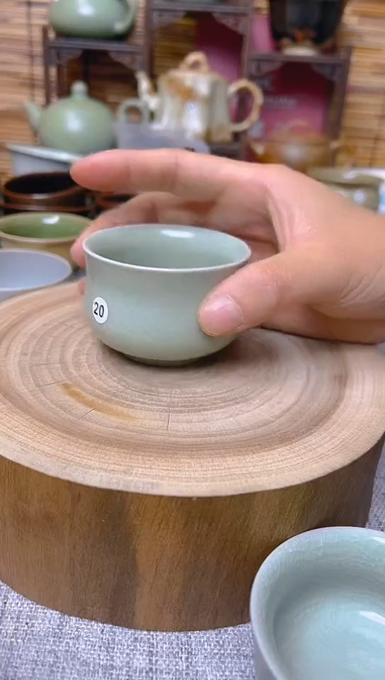 【闪购商品】瓷片原生态原矿蚯蚓走泥纹杯子