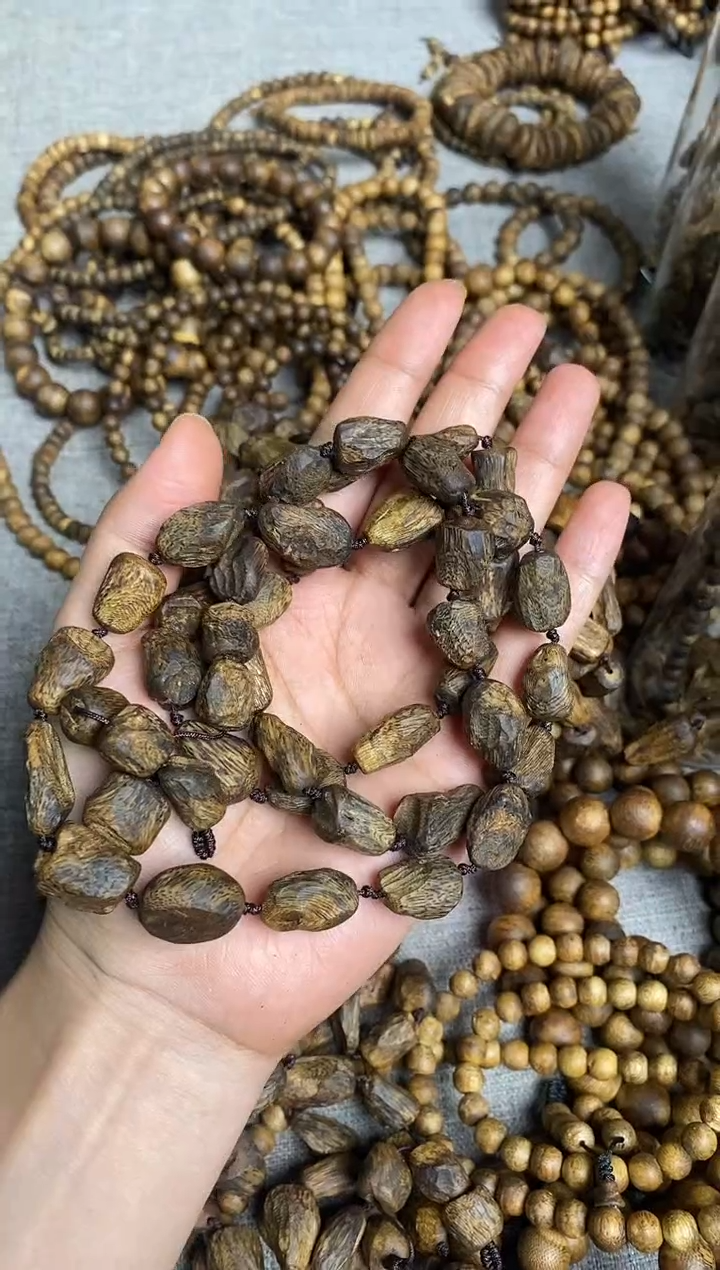 沉香手串随型大树丁留疤珠多圈手串36+多样性发一