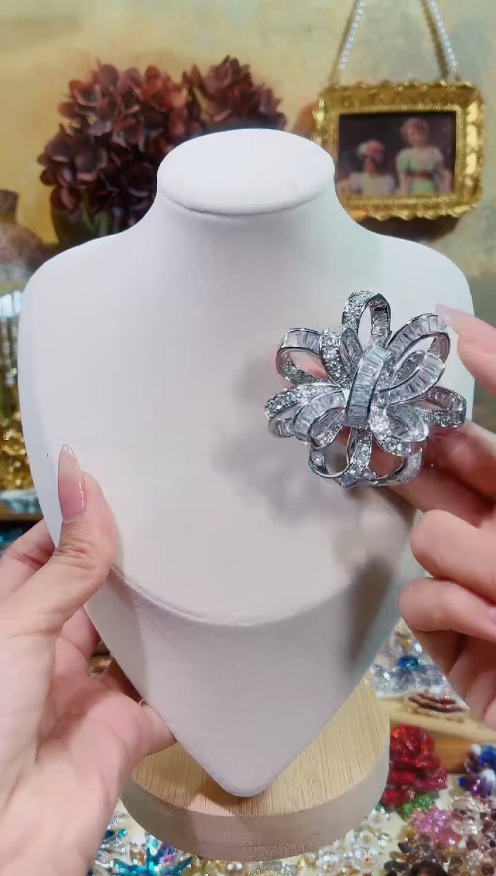 合成立方氧化锆铜合金飘带蝴蝶结