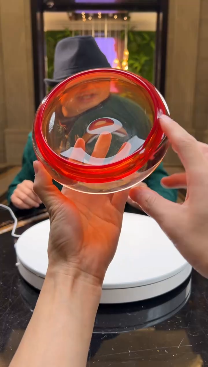 【闪购商品】摆件AJ01001红色小烟灰缸