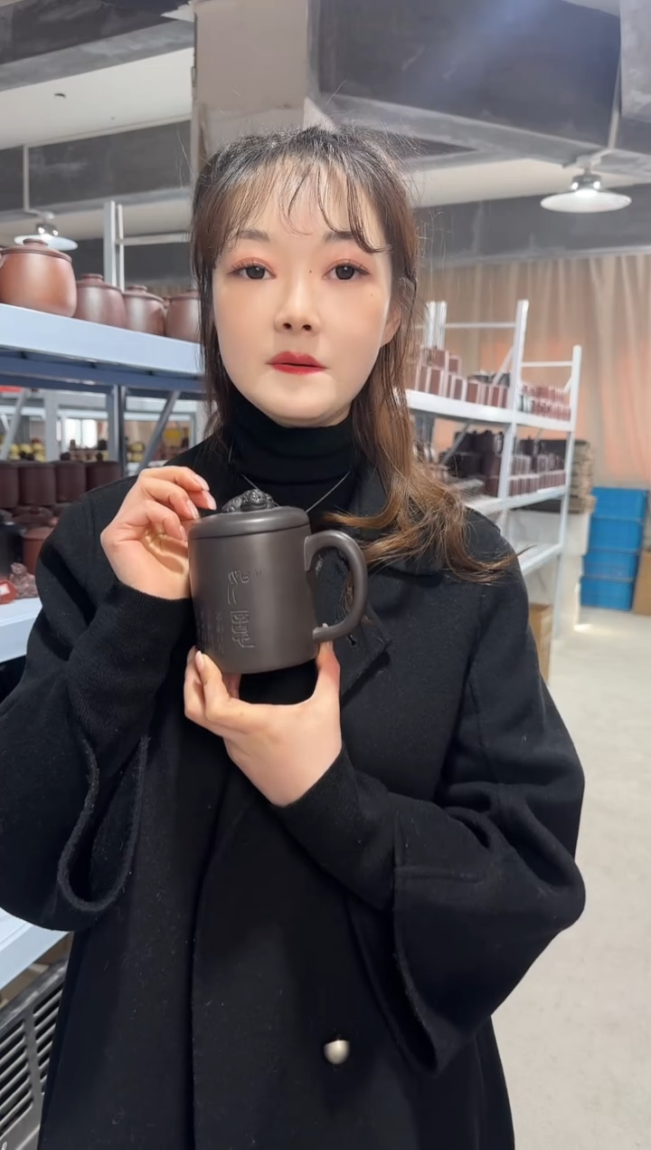 【闪购商品】紫砂盖杯紫砂盖杯石黄兽纽