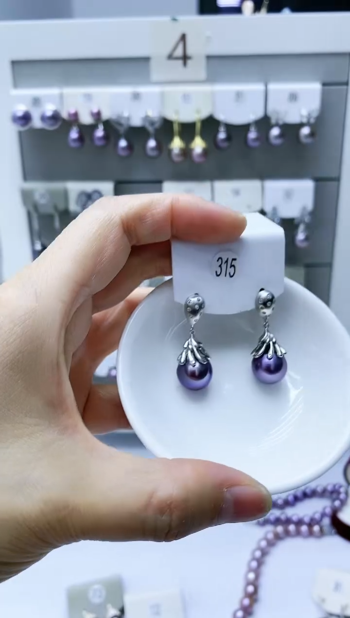 【闪购商品】淡水珍珠耳饰银S925镶嵌315