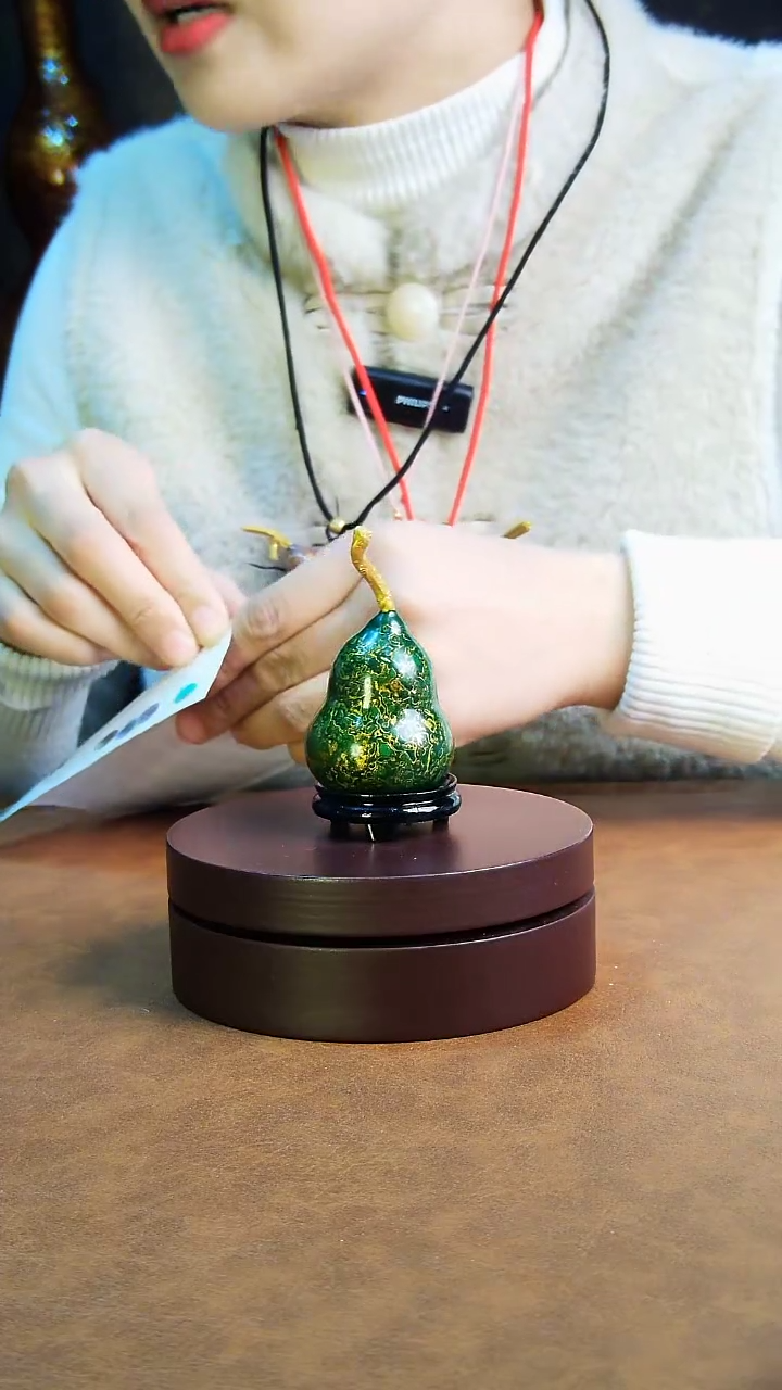 【闪购商品】131直播一物一图大漆酒葫芦送底座送挂绳