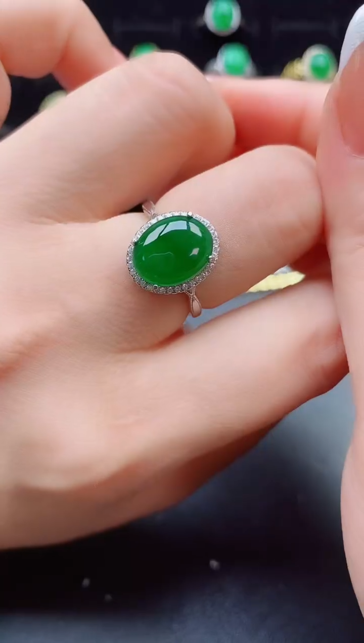 【闪购商品】翡翠戒指银S925镶嵌321321