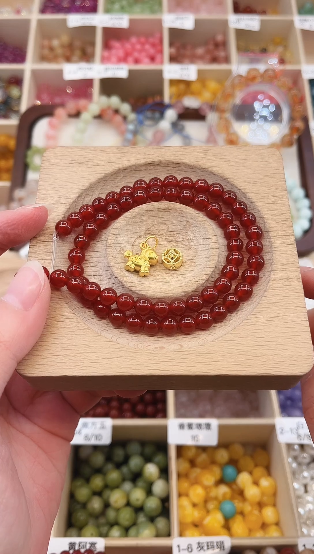 未镶嵌手串玛瑙/玉髓宠粉红玛瑙6mm