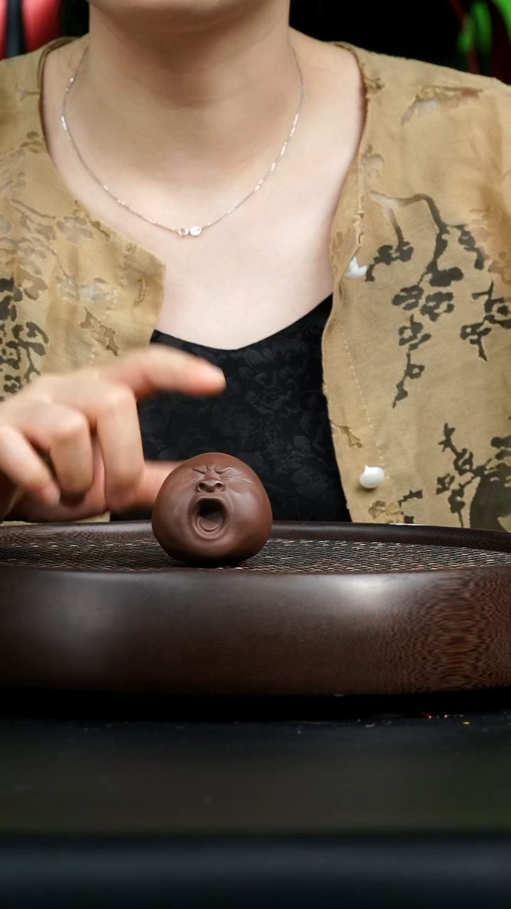 茶壶紫砂0701午直播打呵欠人脸茶宠