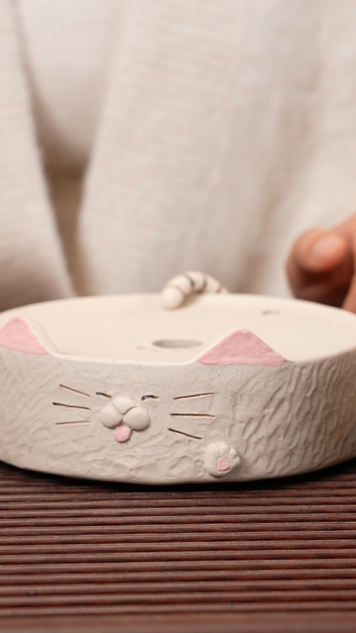 【闪购商品】紫砂茶宠小猫壶承