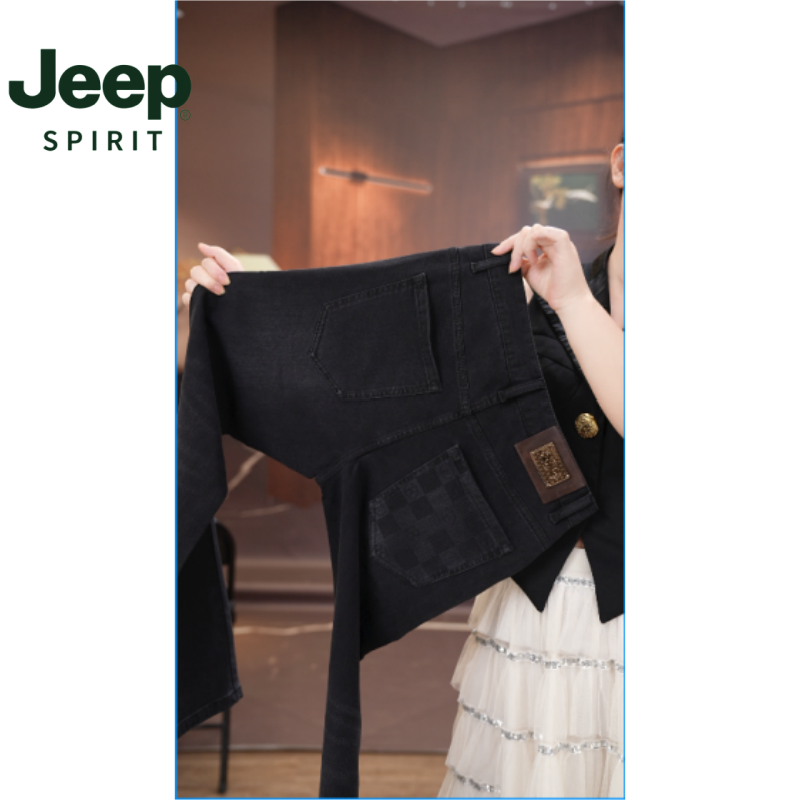 JEEPSPIRIT2025秋季款男士休闲时尚百搭日常弹力直筒牛仔裤3111