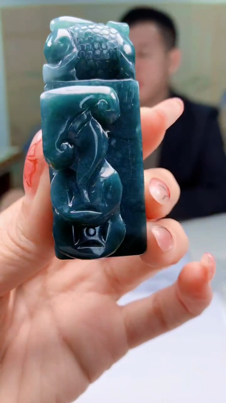 【闪购商品】定制翡翠未镶嵌4812ty-毛货挂件85