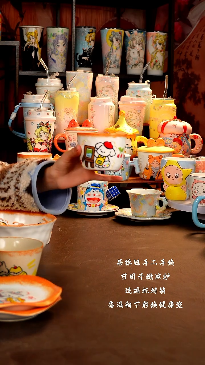 景德镇设计款手工手绘杯杯