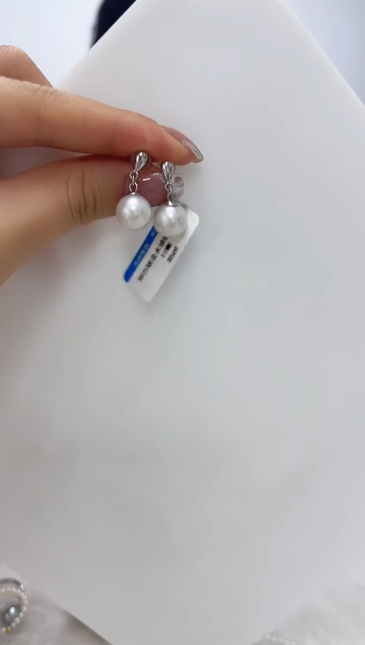 【闪购商品】淡水珍珠DA银S925镶嵌耳钉 B569