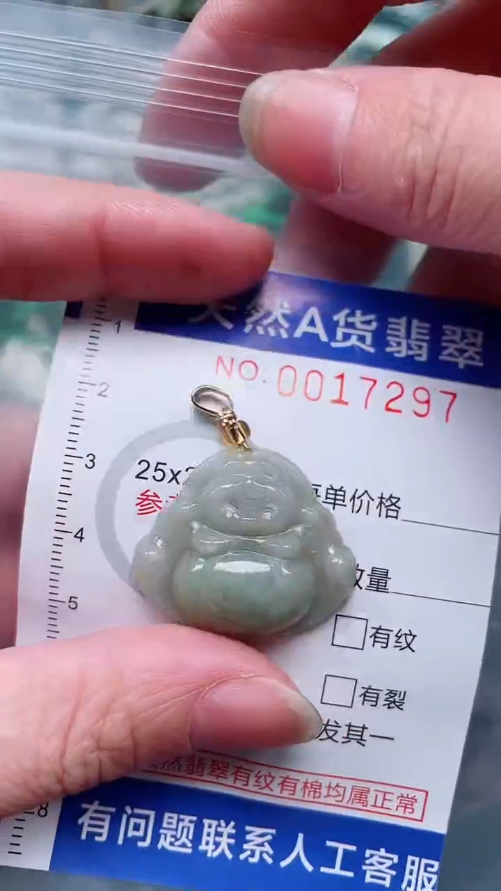 翡翠未镶嵌吊坠(赠链)1