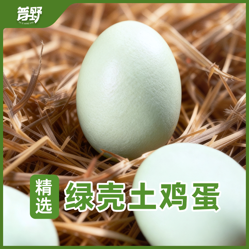 【普野正宗绿壳无抗慢产】正宗散养绿壳乌鸡蛋新鲜现捡营养丰富
