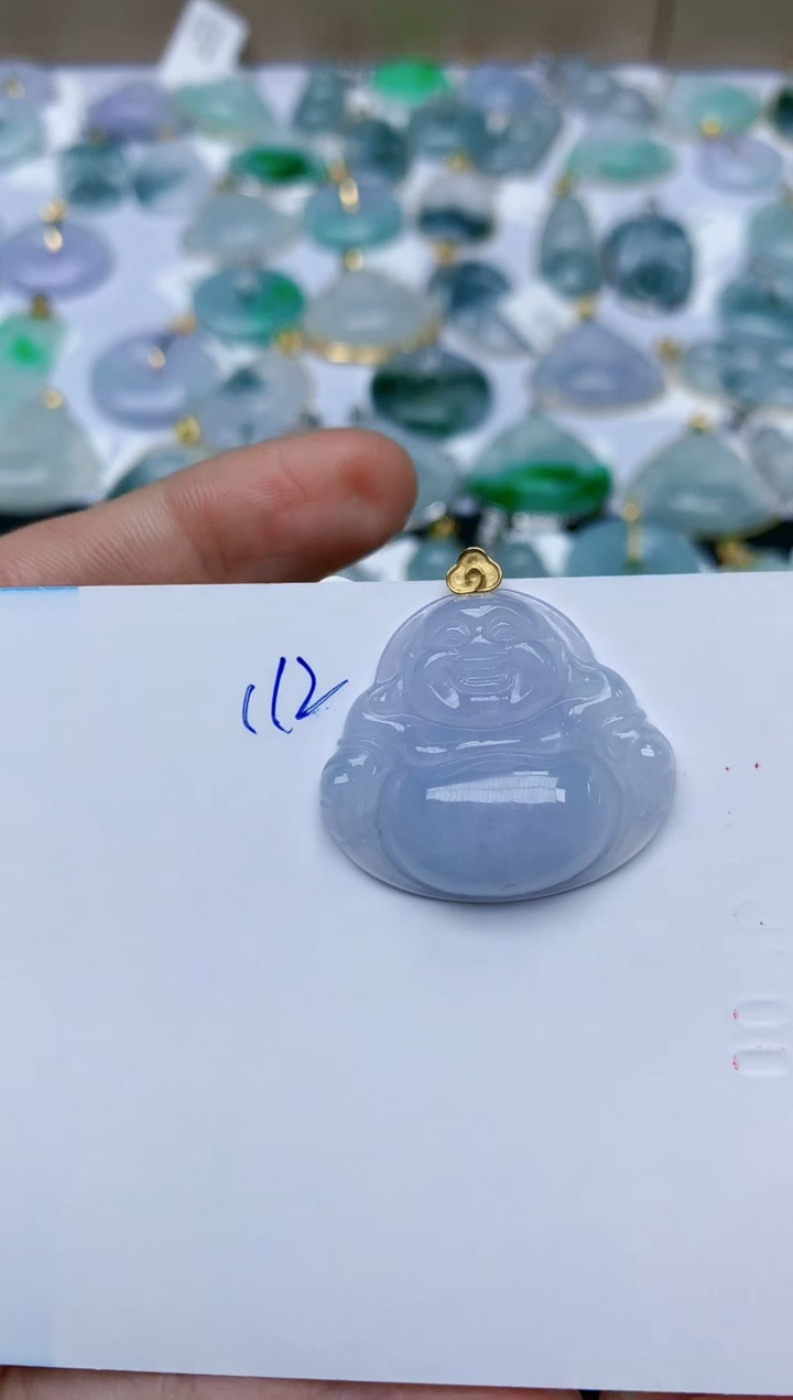 【闪购商品】翡翠颈饰18K金镶嵌天然翡翠A货    112