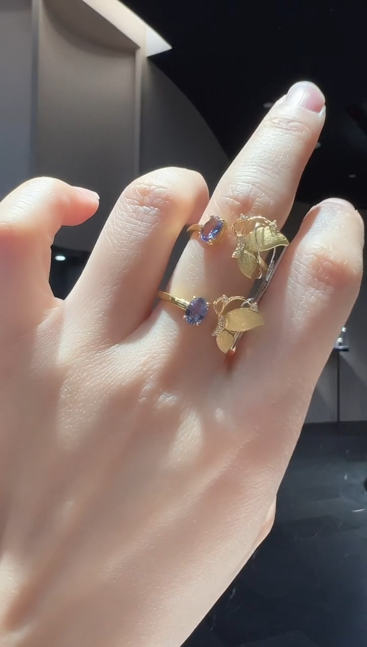 【闪购商品】坦桑石戒指银S925镶嵌55】多样性发其一