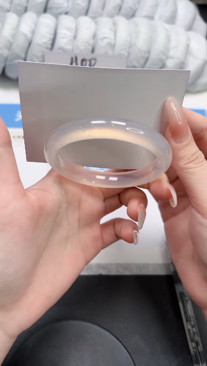 石英质玉未镶嵌手镯12-55.7草花