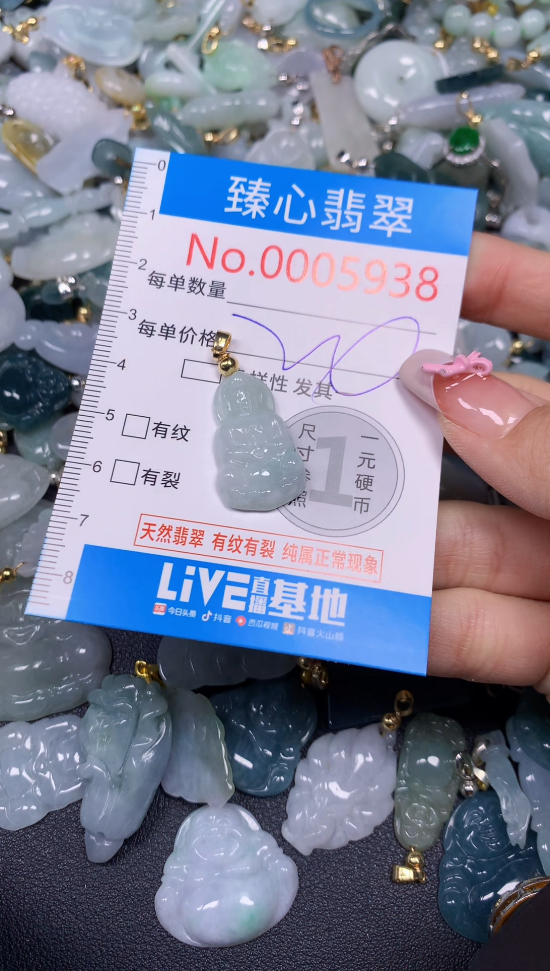 【闪购商品】翡翠颈饰未镶嵌含绳000938