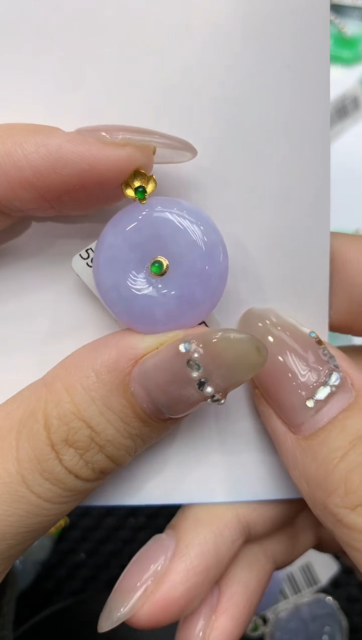 【闪购商品】翡翠颈饰18K金镶嵌222222222