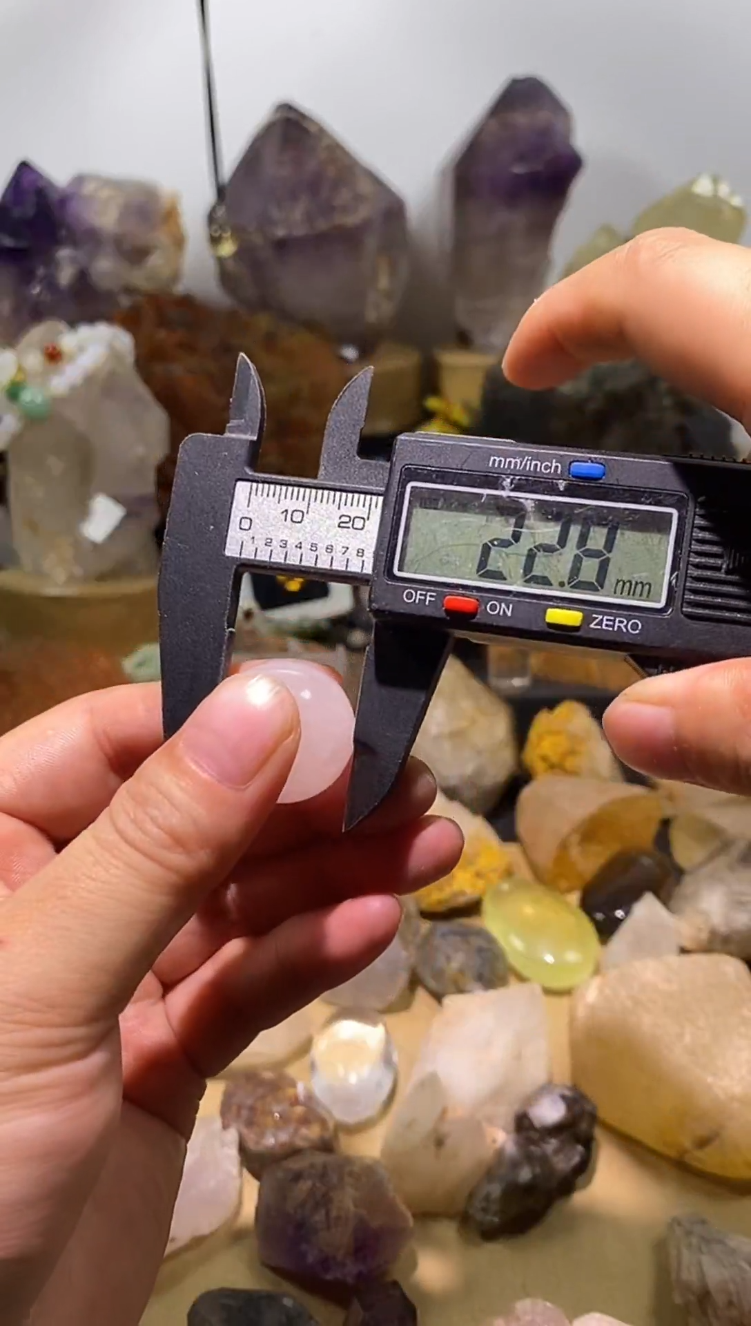 水晶珠宝半成品未镶嵌5号粉水晶球