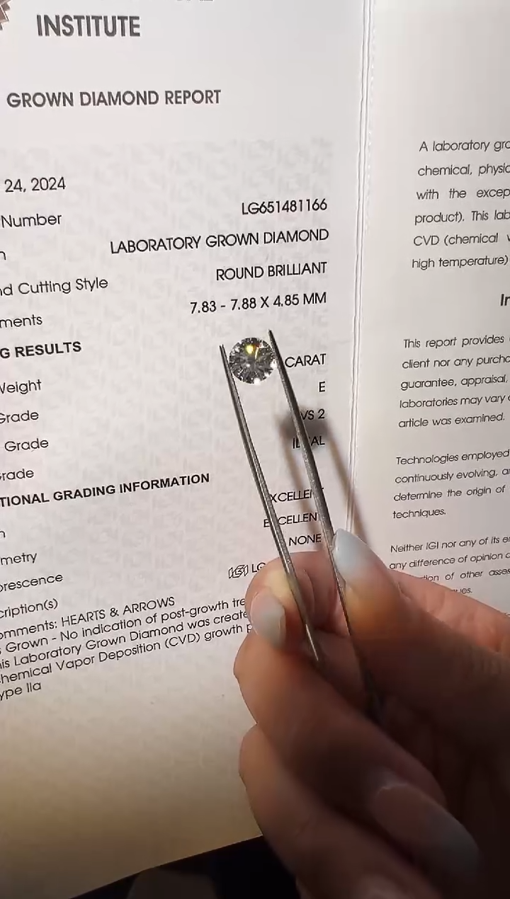 【闪购商品】实验室培育钻石裸石未镶嵌LG1166 1.81ct