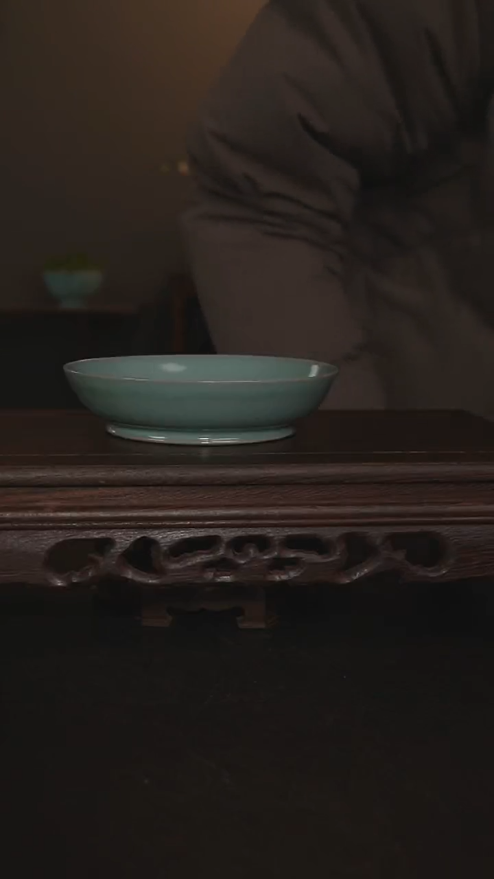 摆件瓷仿古手工鼠纹洗